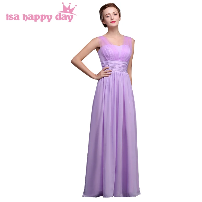 lavender bridesmaid dresses long
