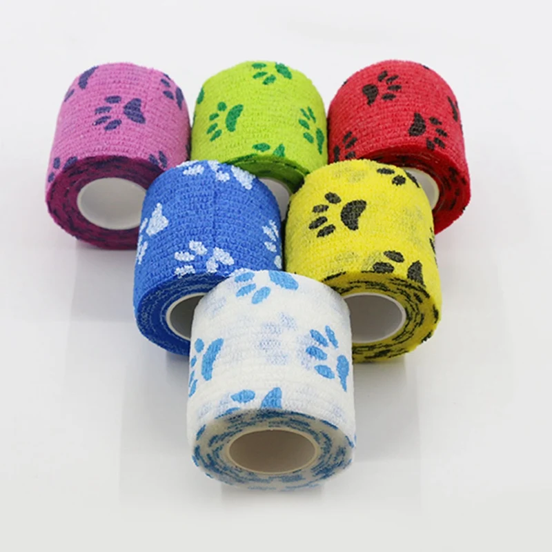 

Outdoor Medical Bandage First Aid Kit Waterproof Adhesive Elastic Bandage Self Adhesive Breathable Tape Colorful Pet Bandage