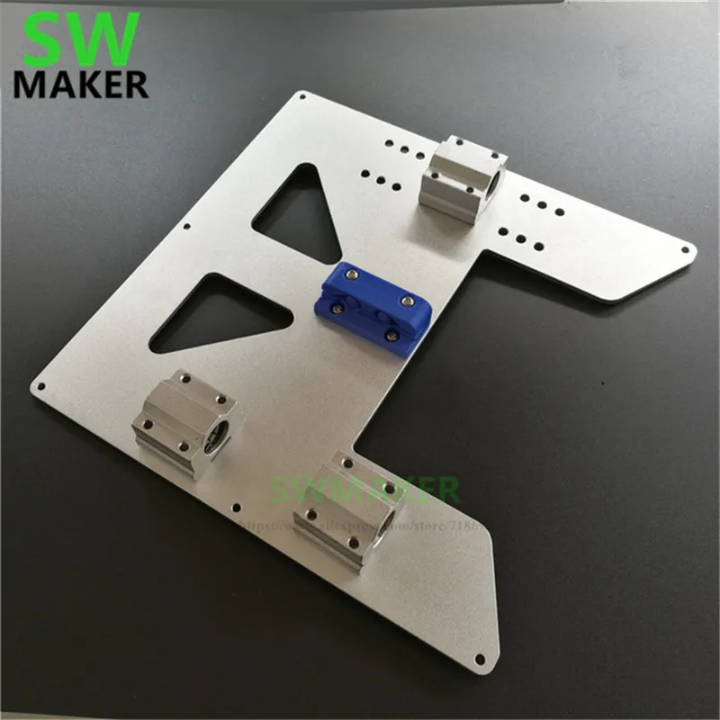 

SWMAKER Upgrade Y Carriage Anodized Aluminum Plate with Belt Holder + Drylin RJ4JP-01-08 block kit for Anet A8 A6 3D Printer