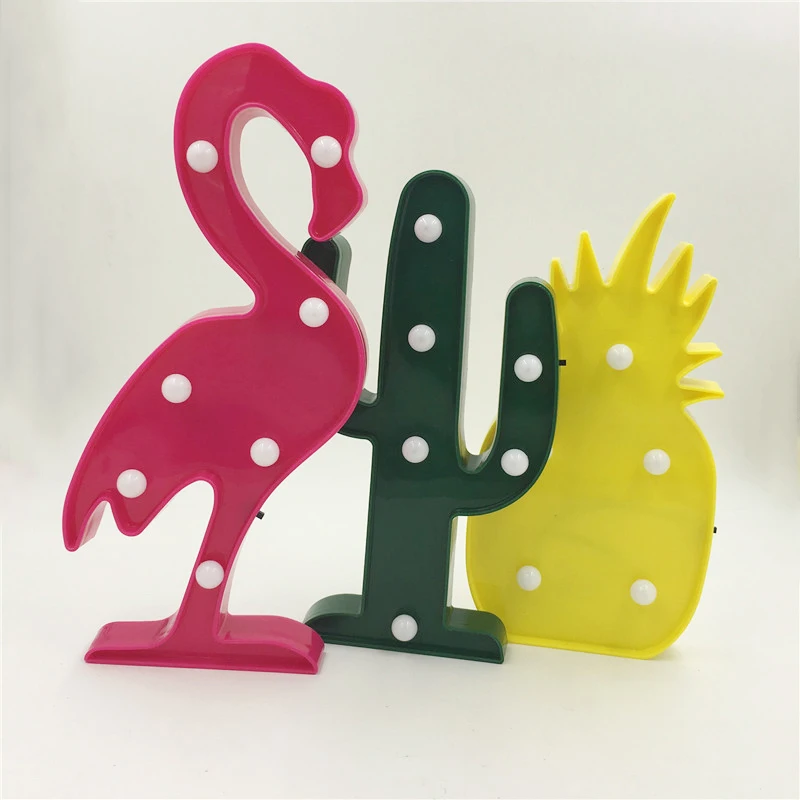 3D LED Night Light Flamingo Pineapple Cactus Night Lamp Romantic Table Decor Lamp Marquee Home Christmas Holiday Decoration LED 3D LED Night Light Flamingo Pineapple Cactus Night Lamp Romantic Table Decor Lamp Marquee Home Christmas Holiday Decoration LED