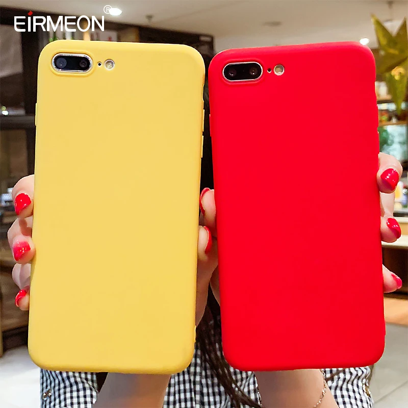 

Candy Color Cases For iPhone 8 Case Frosted Soft TPU Silicone Phone Cover For iPhone 7Plus 8Plus 6 6S Plus XR XS MAX Capas Couqe
