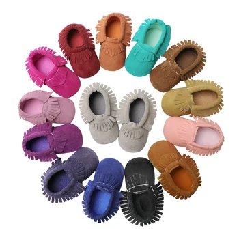 wanshunyingyou Baby Moccasins PU Suede Leather Newborn