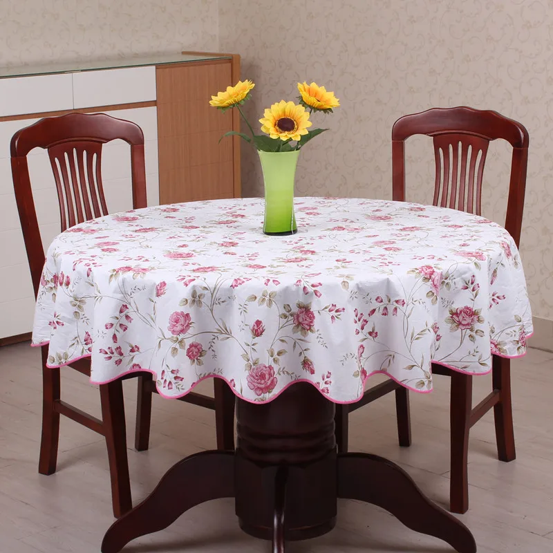 Pastoral style wave table cloth PVC plastic round home cover decoration waterproof | Дом и сад
