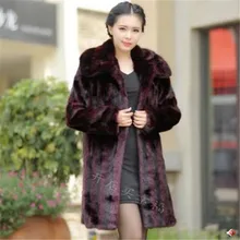 Последние большие ярды имитированные норковые шерстяные пальто женские толстые высокого класса для пожилых людей среднего возраста имитация соболя верхнее пальто Благородный Элегантный A8808