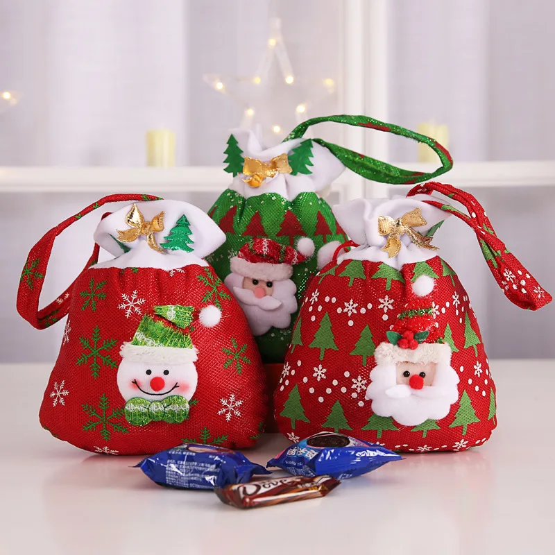 Buy Christmas Snowman Candy Bag Cute Kid Bundle Non woven Hanging Candy Box