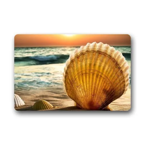 

CHARMHOME Door Mat Beautiful Sunset Sea Beach Seashell Doormat Rug Indoor/Outdoor/Front Door/Bathroom Mats Floor Mat