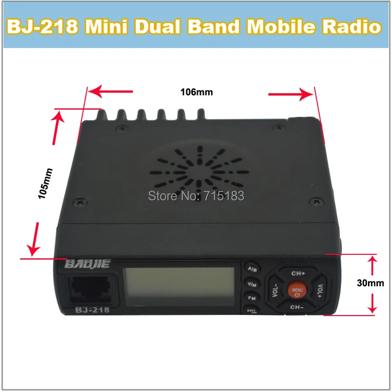 Лидер продаж мини приемопередатчик Baojie bj-218 Dual Band 136-174/400-470 мГц Радио станции двухдиапазонный мини мобильный Радио трансивер