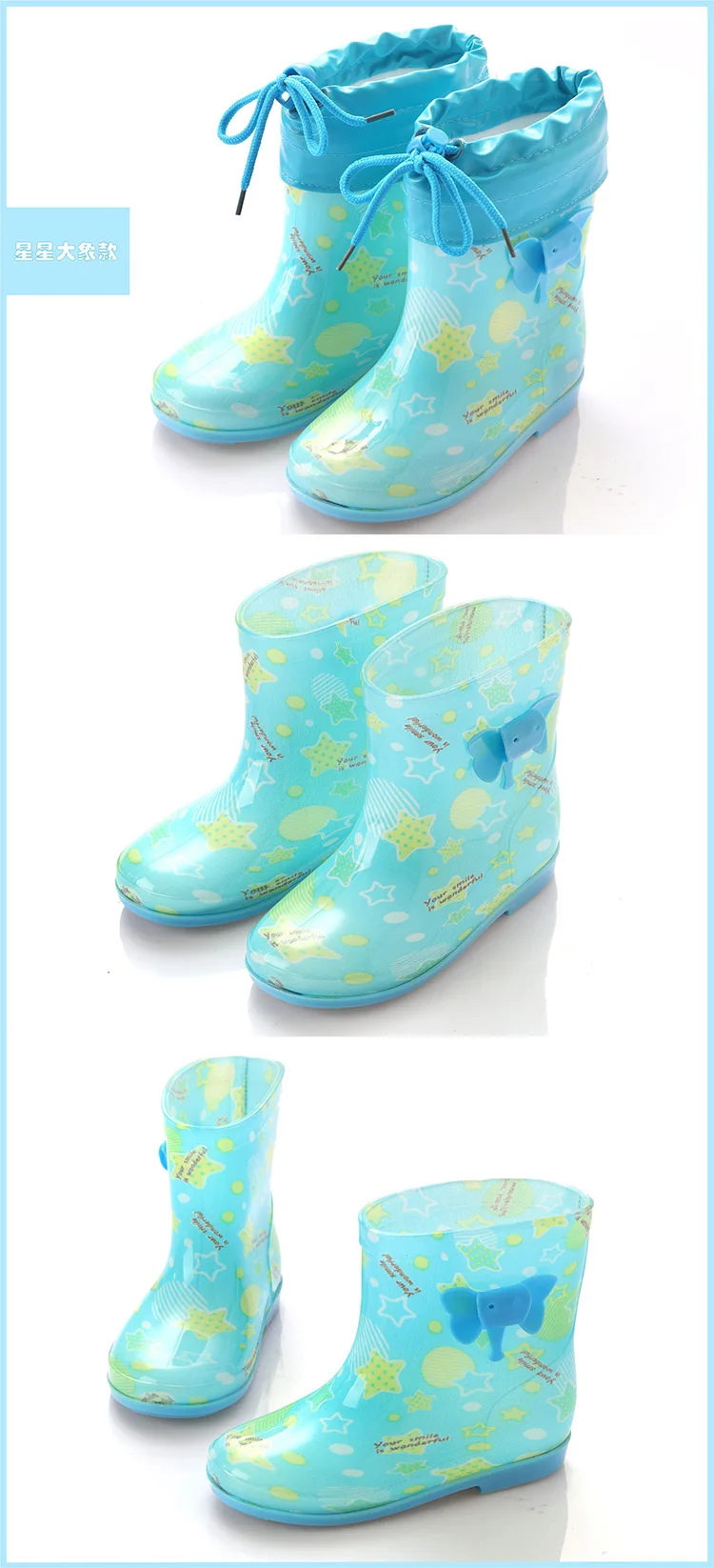 Детские ботинки для дождливой погоды; сезон осень-весна-зима; резиновая обувь с милыми животными; ботинки для маленьких мальчиков и девочек; модные зимние ботинки; обувь для дождливой погоды