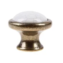 Round Marble Cracks Vintage Cabinet Drawer Closet Door Handle Marble Ceramics Cupboard Pull Bar