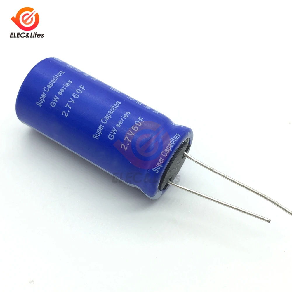 

Super Capacitor 2.7V 60F 40*18mm Low ESR High Frequency Super Farad Capacitor 2.7V60F 40x18mm for Car Vehicle Auto Ultracacitor