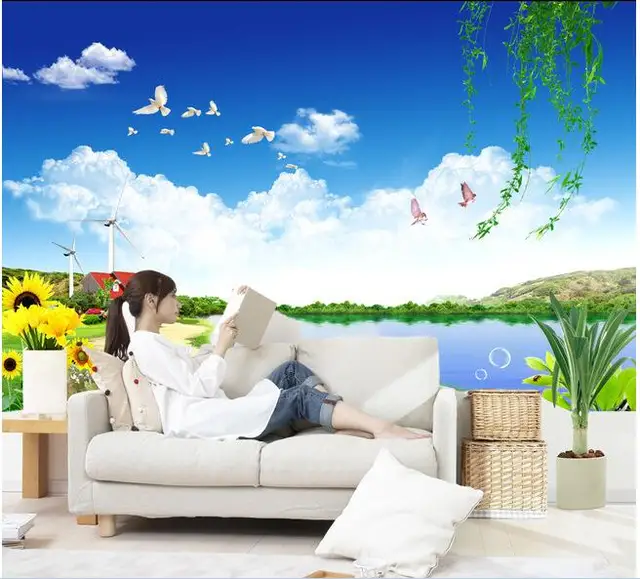 3d wallpaper custom mural non woven 3d room wallpaper natural