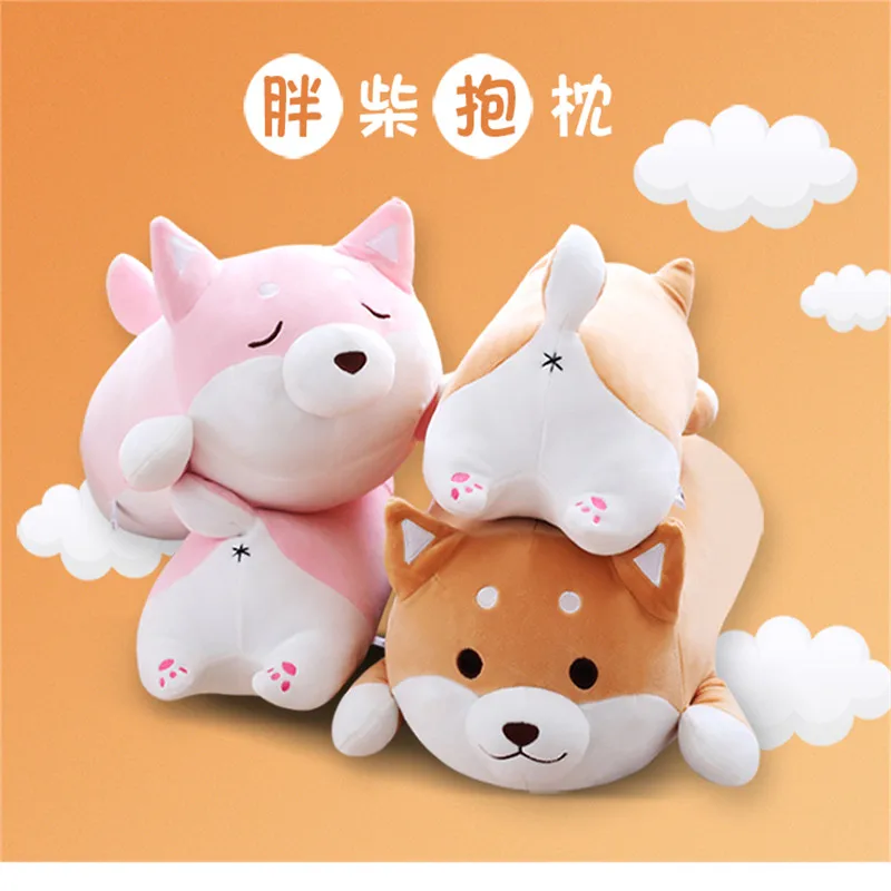 Shiba Inu Dog Plush Pillow Cute Corgi Akita Stuffed Animals Doll