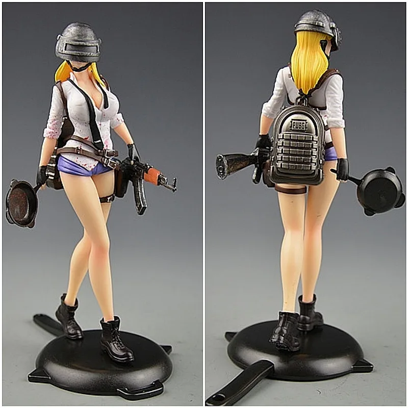  PUBG Playerunknown's Battlegrounds Around 6 inch doll Female characters figure spot to eat chicken 
