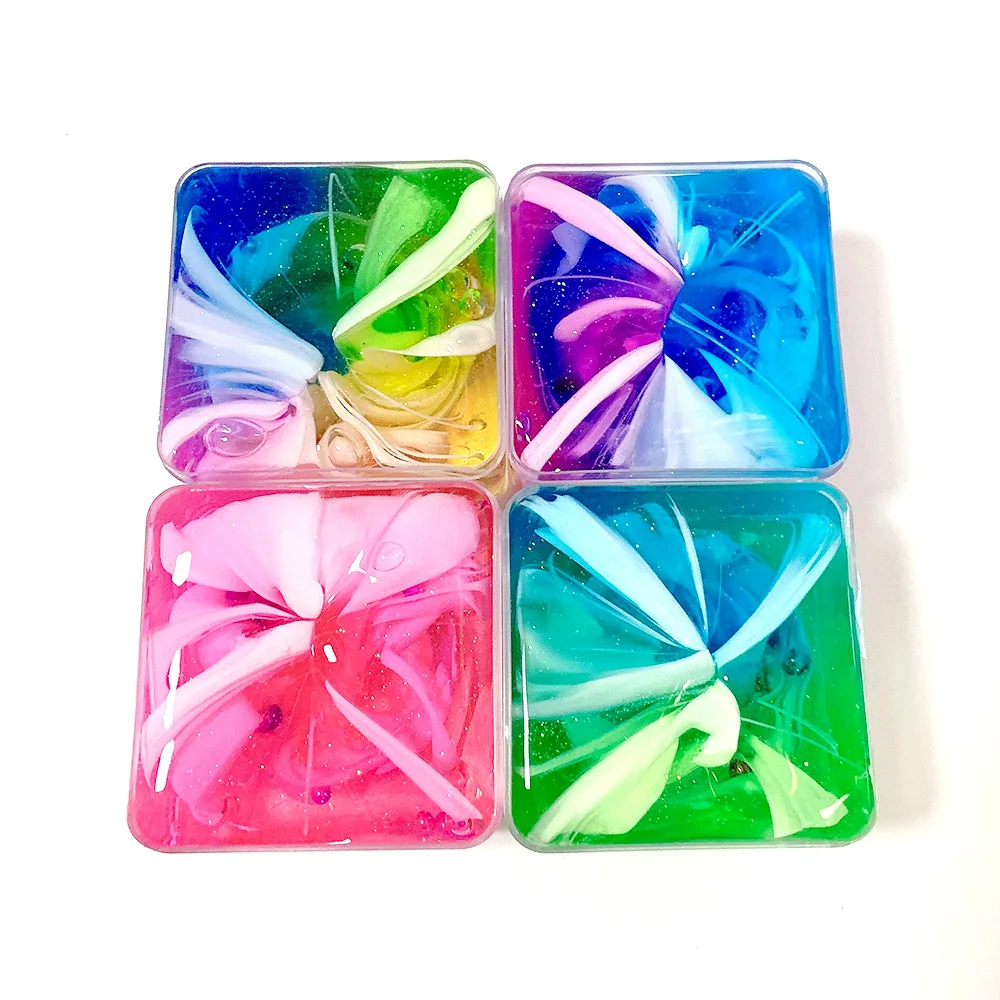 

Clear Clay Toy DIY Fluffy Crystal Glue Sponge Slime Kit Gradient Color Cloud of Silt Sand Magic Supplies Antistress for Children