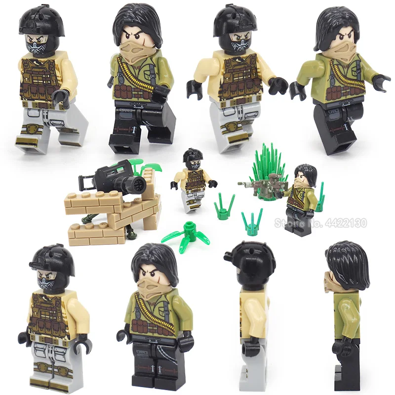 

Legoinglys Military Figures Army Special Police Reconnaissance Soldier Building Blocks ww2 Forces Set Weapons Model Moc Gift Toy