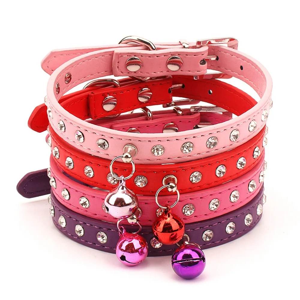 Small Cats Collars With Bell Kitten Necklace Puppy Accessories Products