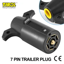 Tirol T21847a 7 Pin Trailer Plug 7 Way Blade Round Connector Plug RV Parts Male 12V Towbar Towing – Trailer End Free Shipping