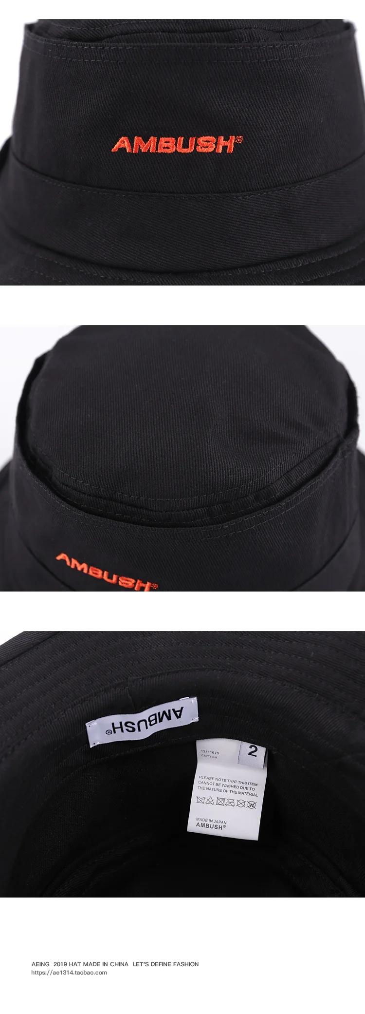 Chapéu com logotipo vermelho ambush, chapéu casual
