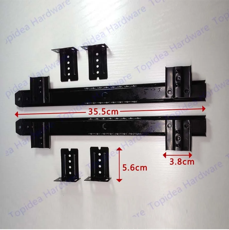 1 Pair Computer Desk Keyboard Tray Track Drawer Slide Rail Crane