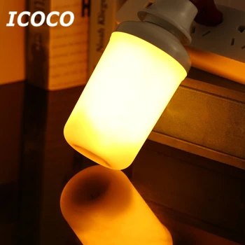

ICOCO E14/E27 99 LEDs Flame Flickering Bulb SMD2835 3 Gear Mode Simulation Flame Dynamic Lighting Drop Shipping Sale