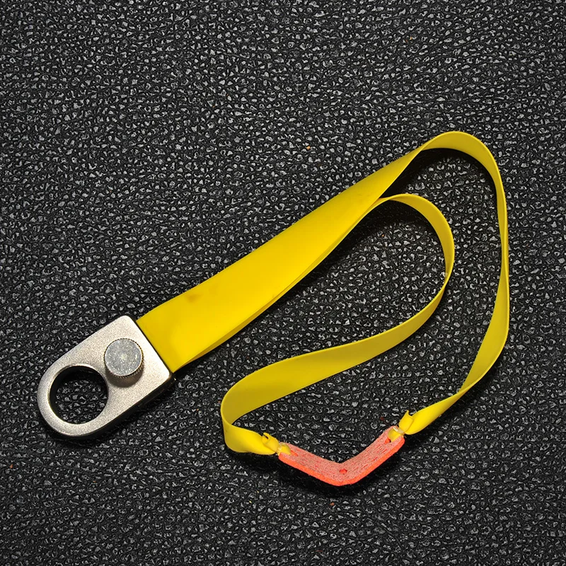 Steel Slingshot Outdoor powerful finger hunting shooting slingshot stainless steel metal with rubber band outdoor hunting tool