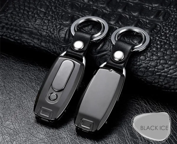  USB Lighter Rechargeable Electronic Lighter Keychain Cigarette Accessories Key Chain Lighter Free L