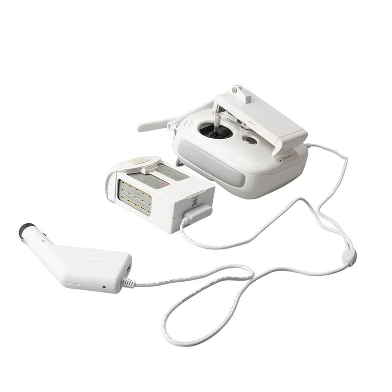 Intelligent Car Charger Parallel Charger Rapid Battery Remote control for DJI Phantom 4 4PRO PRO+ Charging White  1 (2)
