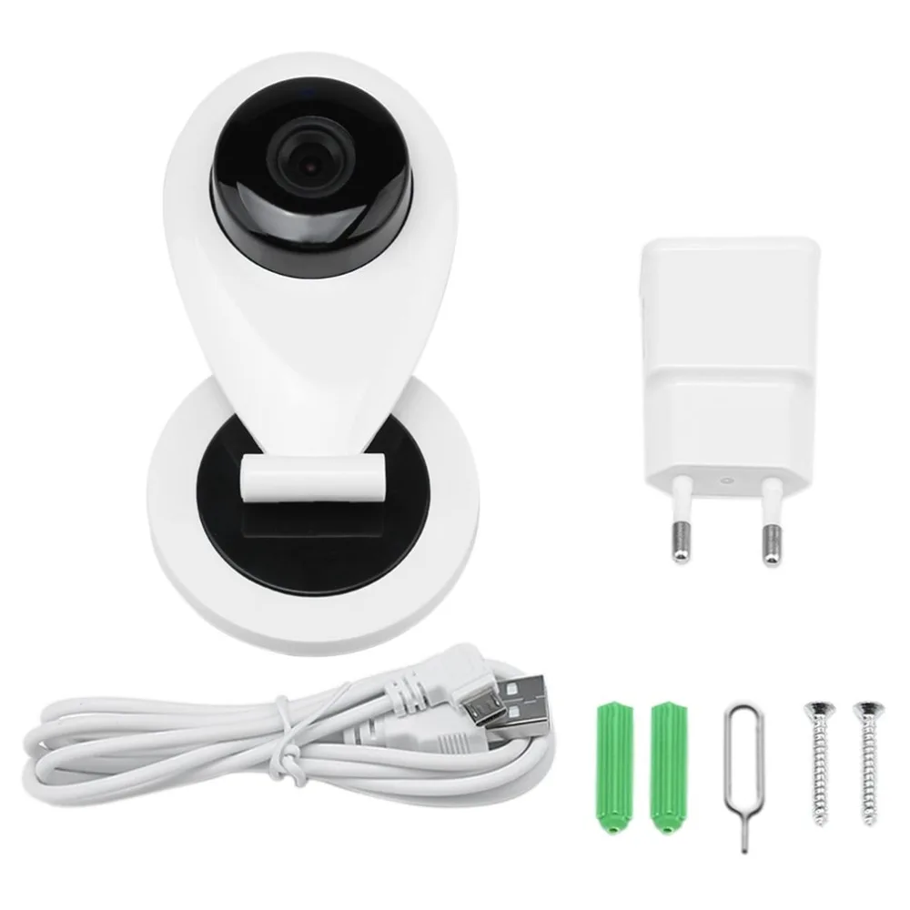 

V380 Wireless WiFi Smart HD Camera Monitoring Network Camera Alarm Shaking Machine Robot - EU Type 720P View Angle