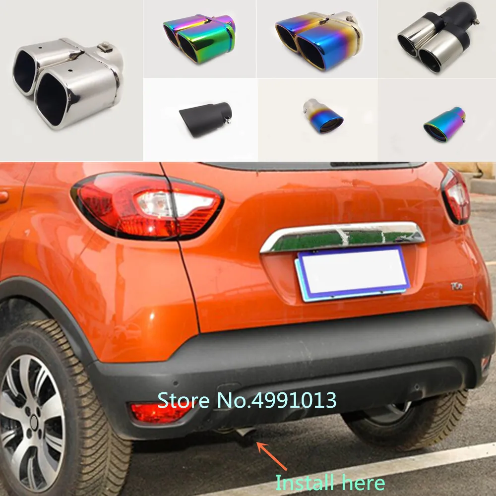 1 шт. для Renault Captur 2015 2016 2017 2018 выхлопная труба из нержавеющей стали|Выхлопной