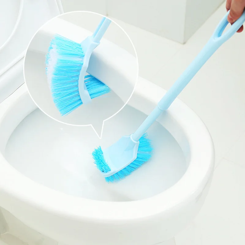 Plastic Toilet Brush Double No Dead Ends Long Handle