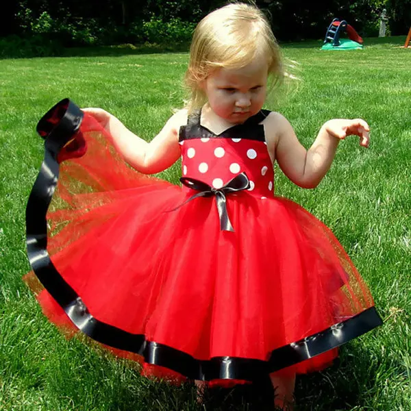 

Summer Baby Girl Toddler Polka Dots Wedding Party Pageant Bubble Dress Tulle Tutu Dress  New Arrival