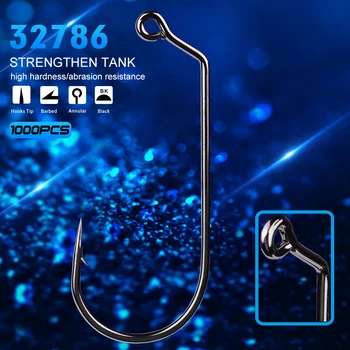 

1000pc Jig Big Series Fishing Hook Sunlure Brand Single hook 32786-1/0-5/0 Size fishhook Saltwater Bass