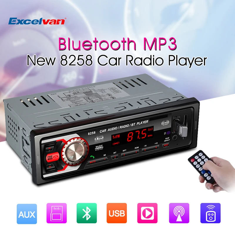 imágenes para 8258 Coche Radio Del 1 Din manos libres bluetooth LED 7377IC FM/SD/MMC/USB/AUX Entrada de Receptor de Medios de Radio Auto Audio Estéreo Reproductor de MP3 imágenes para 8258 Coche Radio Del 1 Din manos libres bluetooth LED 7377IC FM/SD/MMC/USB/AUX Entrada de Receptor de Medios de Radio Auto Audio Estéreo Reproductor de MP3