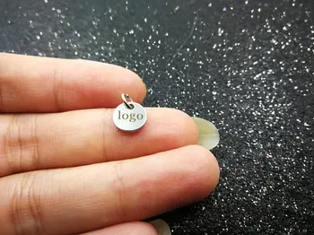 

Mylongingcharm 50Pcs/Lot 8Mm Mini Disc Custom Logo Or Words Engravable Mini Round Circle Tags,Custom Medal,Custom Charms-G2228