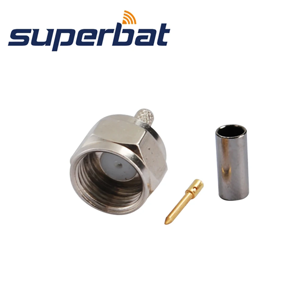 Прямой обжимной соединитель Superbat F для кабеля RG179 RG174 RG178 RG316 RF коаксиальный