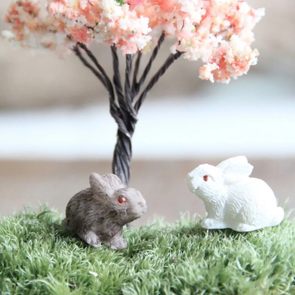 

1PCS Rabbit Ornament Miniature Figurine Fairy Garden Decor Home Decoration Micro Landscape Terrarium Gift