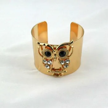 

B101 owl bangle european bangle bracelet with crystal
