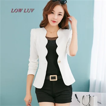 

2017Spring Fall The New Female Coat Slim Small Suit Dress Short Korean Temperament Blazer Women Wave V-neck Veste Femme Blazer