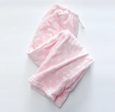 Flannel Pajama Pants Men And Women Autumn Winter Models Thick Coral Fleece Solid Color Warm Trousers Home Pants As020 (8)