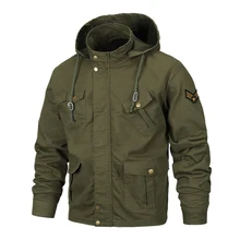 Осенняя мужская куртка 6XL большого размера из хлопка с капюшоном, Тактическая Военная куртка для занятий велоспортом, тренировками, спортом, альпинизмом, ветронепроницаемые теплые пальто