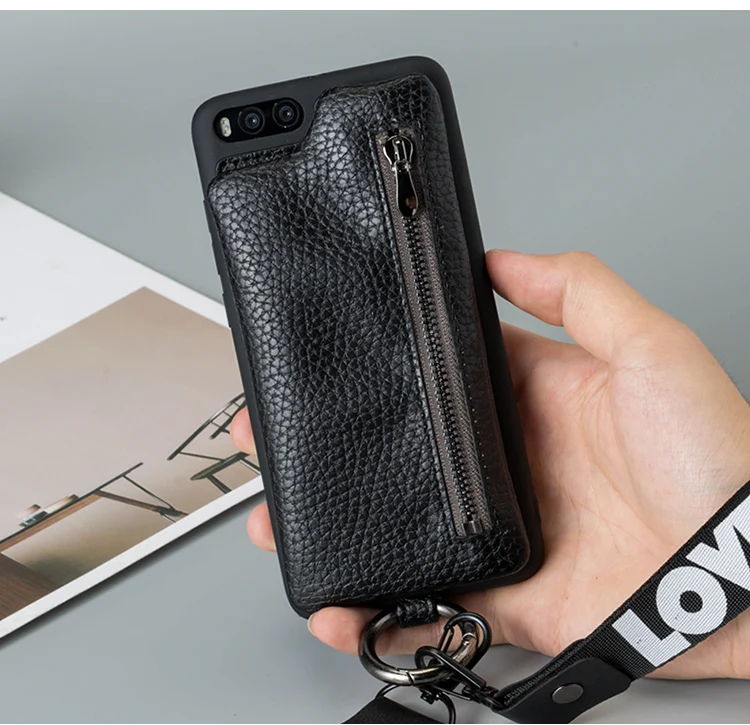 Чехол для телефона для Xiaomi mi 8 8se Примечание 3 Макс 3 A1 A2 5X 6X сумка-кошелек с молнией с вытяжным шнуром Защитная крышка для Red mi 5 Plus