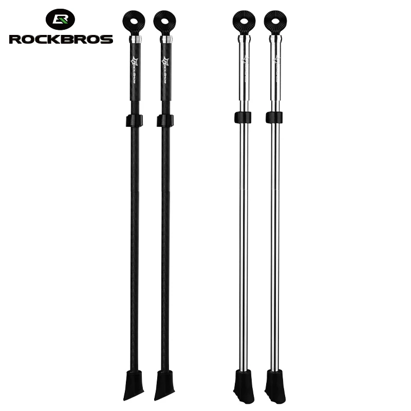 

ROCKBROS Cycling Kickstand Bike Adjustable Anti-skid Carbon Parking Ultra-light Rack Bike Stand Foot Support Bicycle Accessories