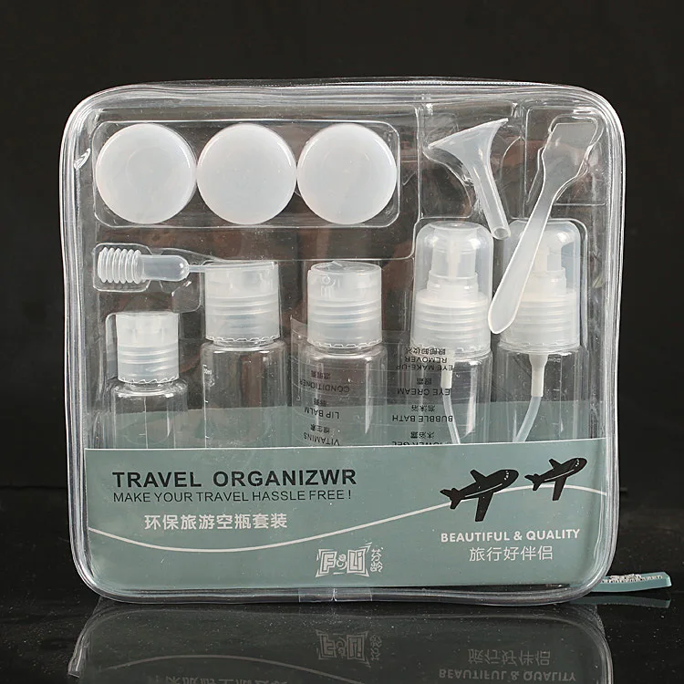 11pcs/Set Travel Mini Make Up Container Bottle Plastic Transparent