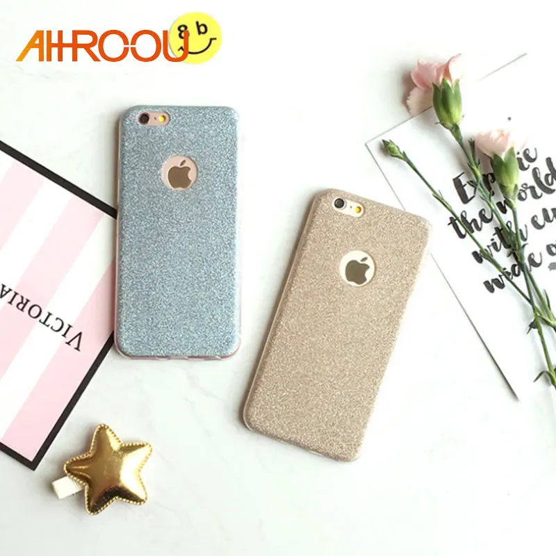 AHHROOU для iPhone 6 6s Чехлы Роскошные блестящие прозрачные ТПУ 360 Мягкая задняя крышка
