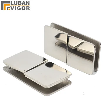

Stainless steel double glass clamp/clips, Glass holder,mirror surface,Fix two pieces of glass,bathroom accessories