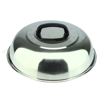 

34/38cm Stainless Steel Pan Lid Wok Cap Universal Kitchen Cookware Accessories Pot Cover Lids Oil Grease Filter Helper