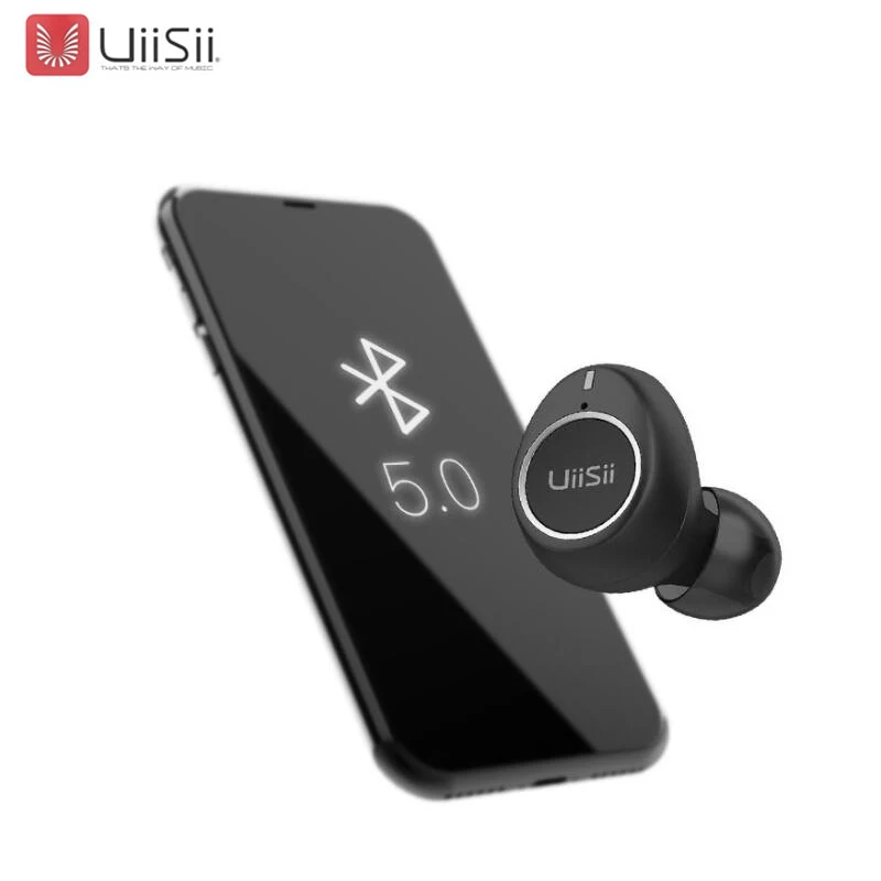UiiSii TWS Ture Беспроводная bluetooth-гарнитура BT5.0 мини крючок для сережки наушники с зарядным устройством спортивные наушники для телефона