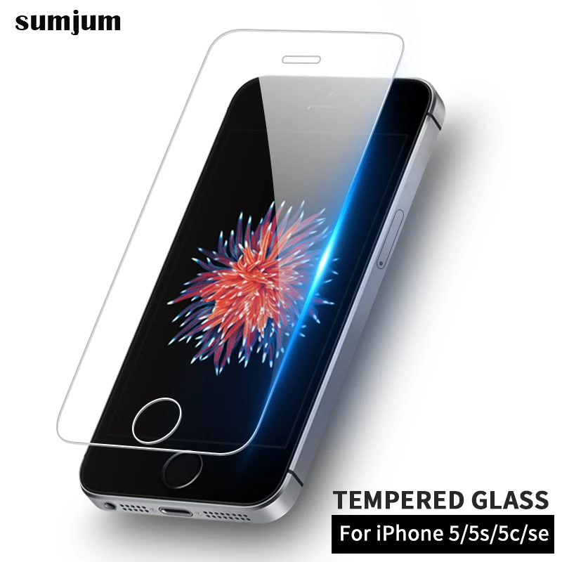 Vidrio para iPhone 5s de vidrio iPhone 5 5s 5c se protectores pantalla iPhone se 5 5s 5c de vidrio de 9H vidrio para iphone se 5 5S| Protectores de