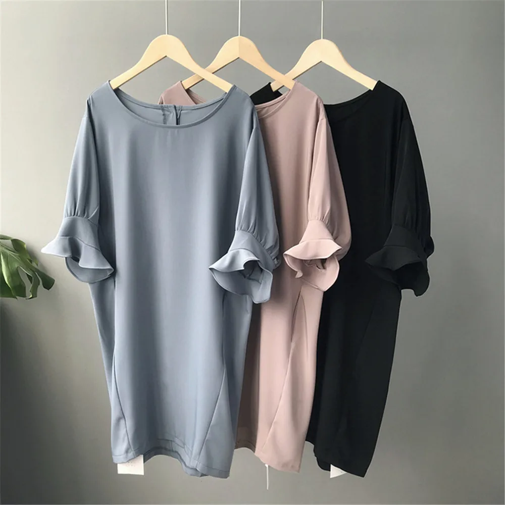 High quality Cocoon Style Straight Dress For women Butterfly Sleeve Wide Chest Dresses Vestidos de fiesta O-neck Loose Dress (11)