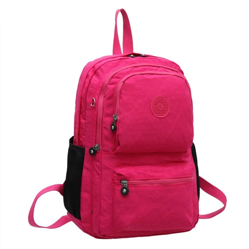 ACEPERCH женские оригинальные рюкзаки Mochila Mujer Escolar Feminina, школьная сумка для девочки-подростка, нейлоновый Водонепроницаемый женский рюкзак - Цвет: 1pcs Rose Red